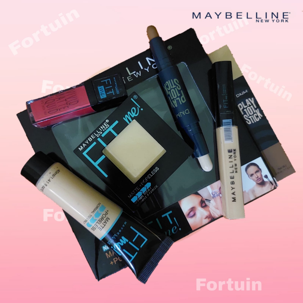 Paket Kosmetik Maybelline Fit Me 4in1 Lipcream + Contour