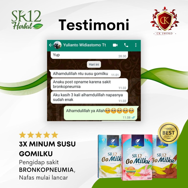 SUSU KAMBING ETAWA , SUSU KAMBING GOMILKU SR12 , MEREDAKAN KOLESTEROL , NYERI SENDI , MAAG , SAKIT JANTUNG