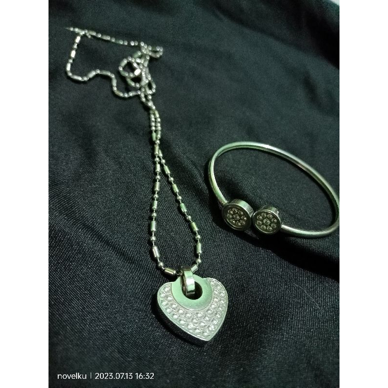 bundling kalung mci love dan gelang mci