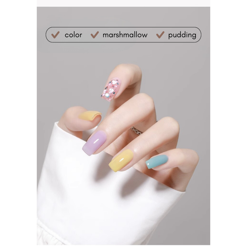 MSY KUTEK GEL SUMMER COLOUR DOUGHNUT/NAIL GEL POLISH LED UV/KUTEK GEL MIX COLORS/GEL PAINTING MARSHMALLOW