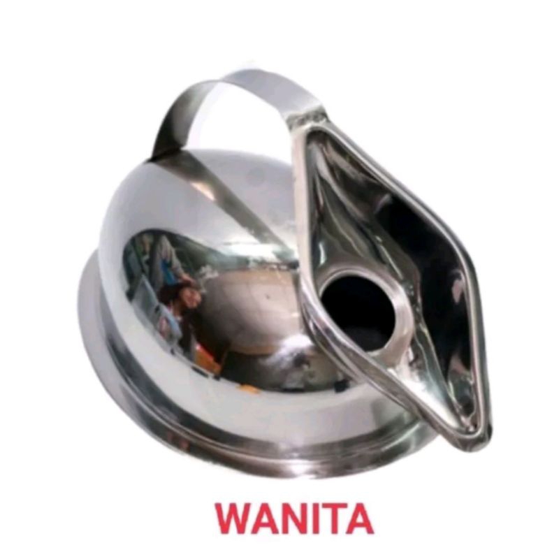 Stickpan Stainless / Pispot Wanita dan Pria Urinal