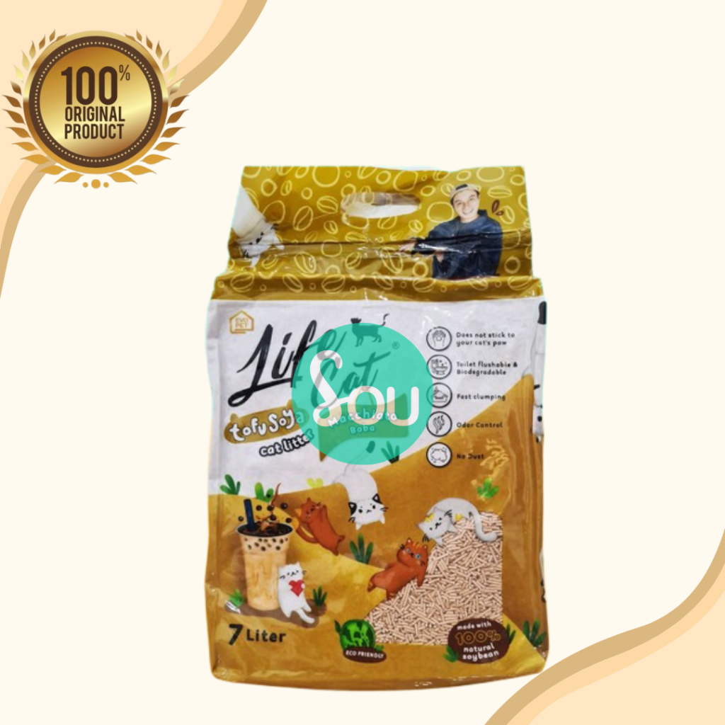 Life Cat Tofu Soya 7L Pasir Kucing Aroma Premium Bubble Gum Macchiato