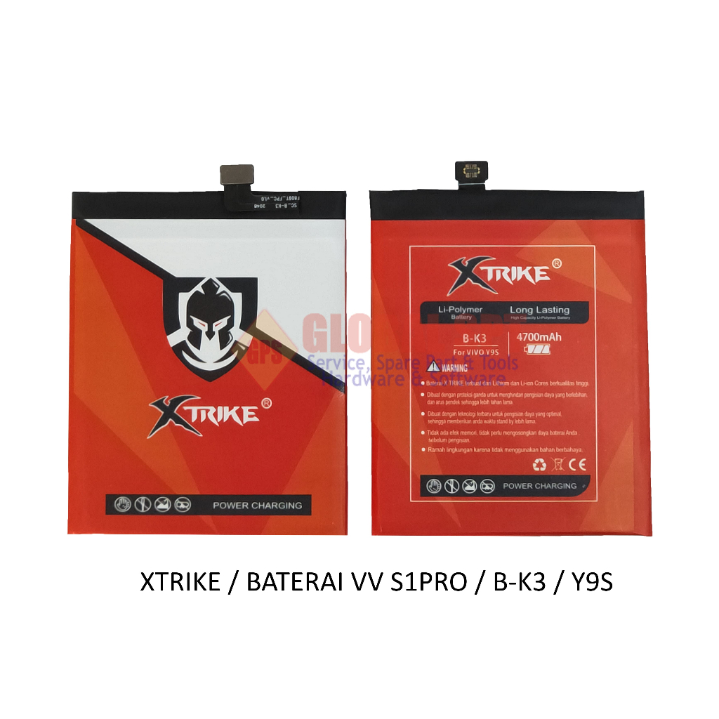 XTRIKE / BATERAI VIVO S1PRO / BATRE B-K3 / BATERE Y9S