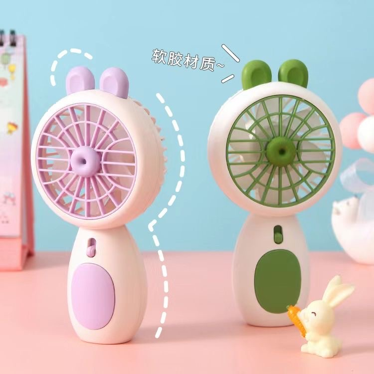 Kipas Genggam Angin Mini Karakter Fan Lucu Handheld USB Rechargeable Portable Kipas Angin