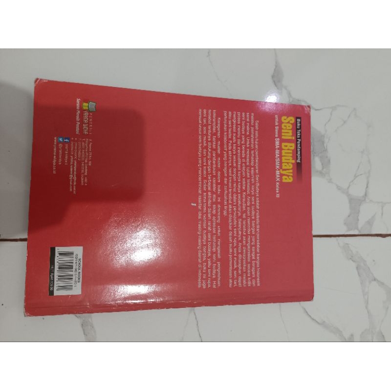 

buku paket seni budaya kelas 11 sma penerbit yrama widya (like new)