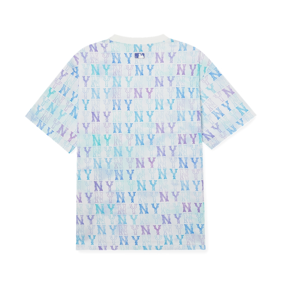 MLB NY Yankees Water Monogram All Over Tee White