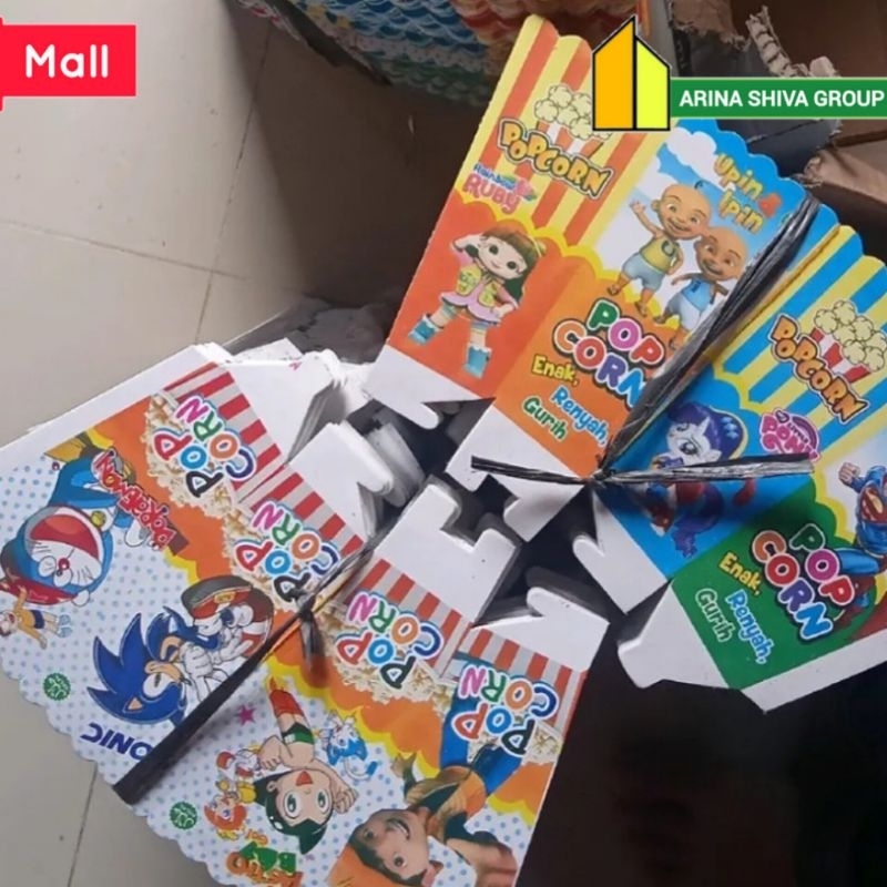 

300 LEMBAR KERTAS POPCORN 12 × 6 PAPER CRAFT KARTON POPCORN BERKUALITAS | KARDUS KEMASAN POPCORN UKURAN 12 × 6 PRODUK TERBARU | CENTRAL JAYA ABADI | ARINA SHIVA GROUP 106
