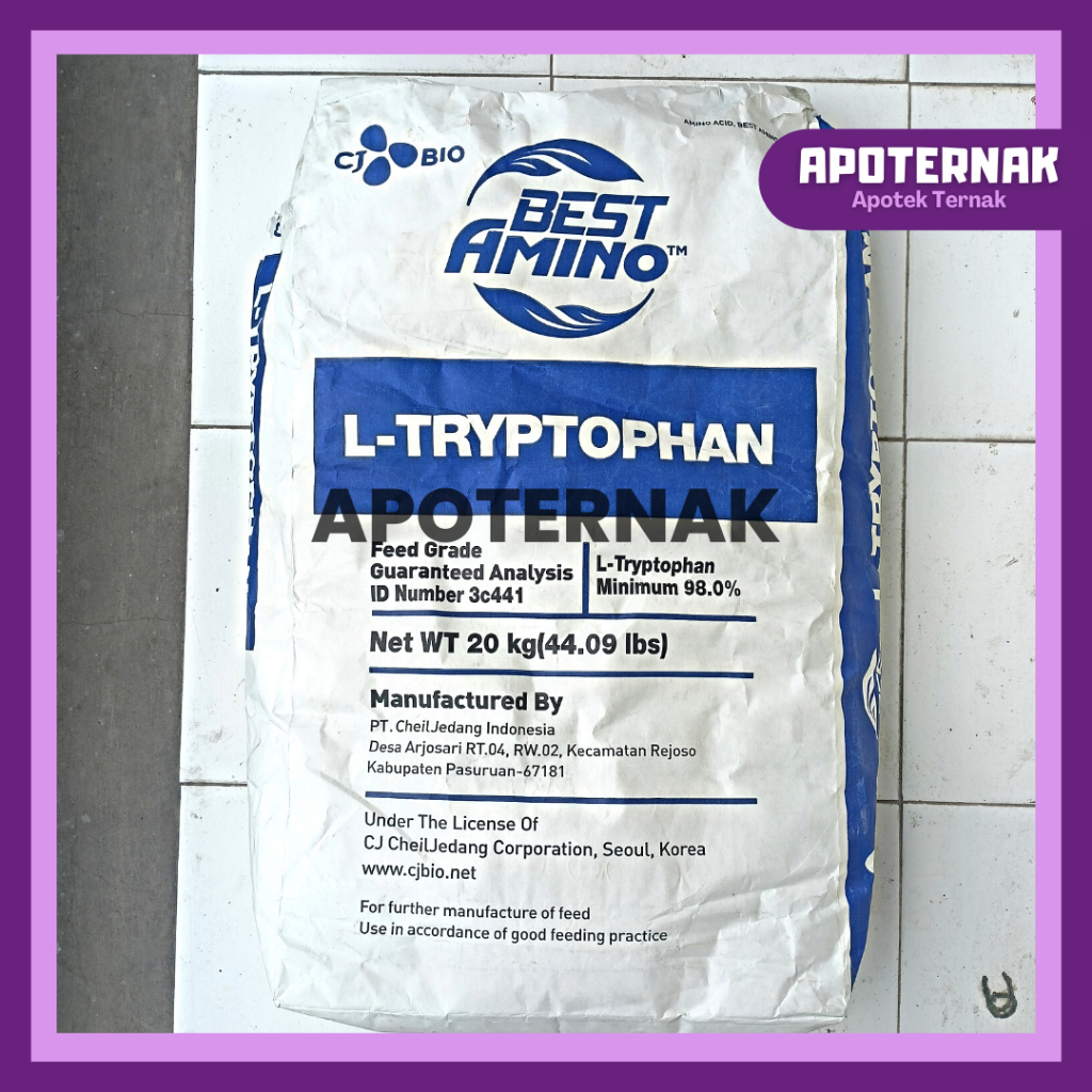 L-TRYPTOPHAN 100 gr | Triptopan Asam Amino Essensial Hewan | Best Amino CJ Cheil Jedang