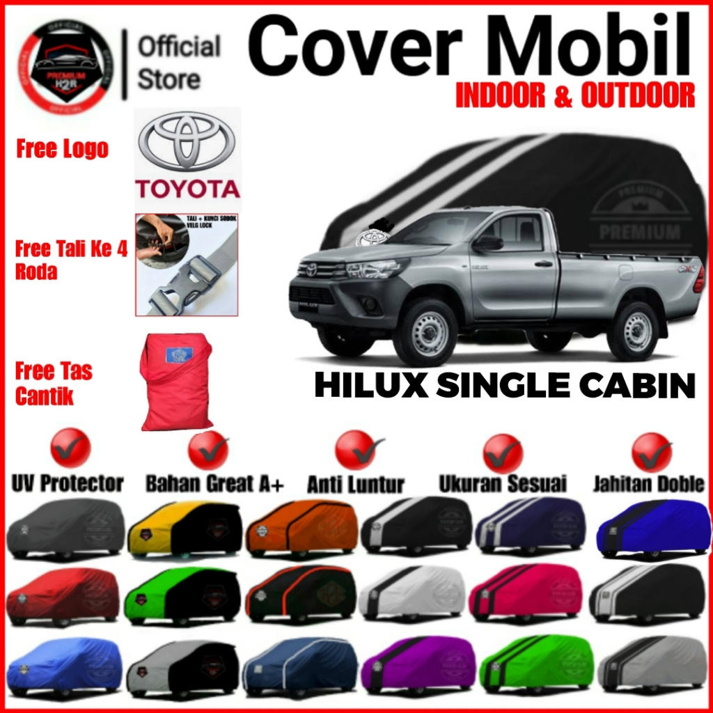 Cover Mobil Hilux Single CAbin/ Sarung Mobil Hilux SIngle Cabin/ Selimut Mobil Hilux single Cabin