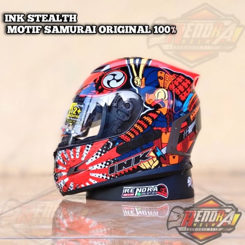 Helm jadul INK STEALTH MOTIF SAMURAI ORIJINAL 100% OGKIR TERUMAH 2KG