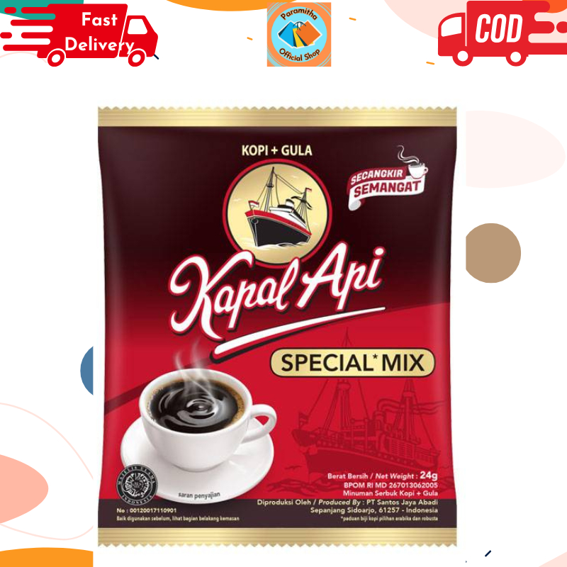 

Kopi Kapal Api Special Mix Kopi + Gula 24gr Dapat 1 Sachet