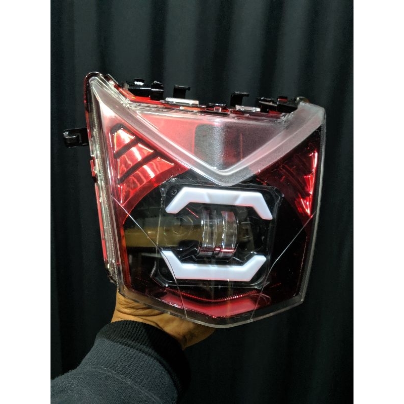 Lampu Depan Costum Beat FI Daymaker