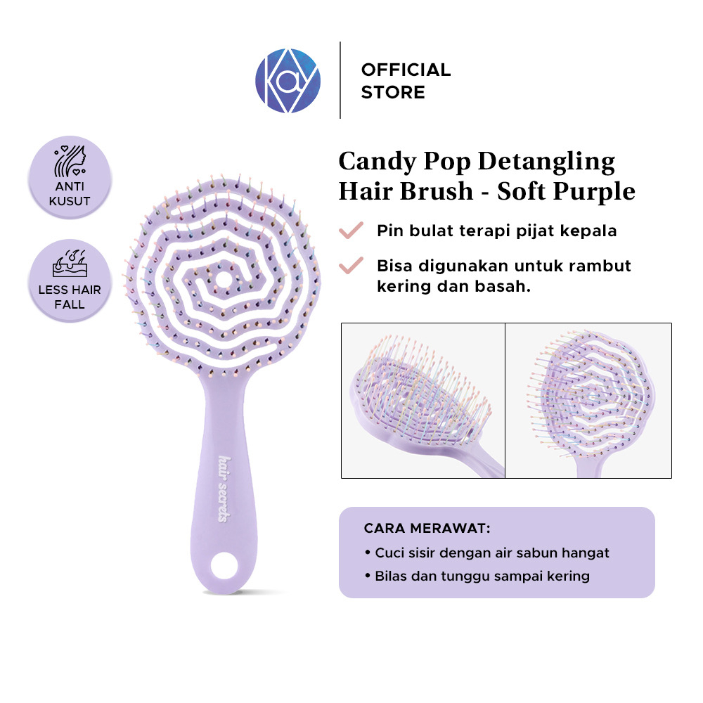 HAIR SECRETS Lolipop - Candy Pop Detangling Hair Brush