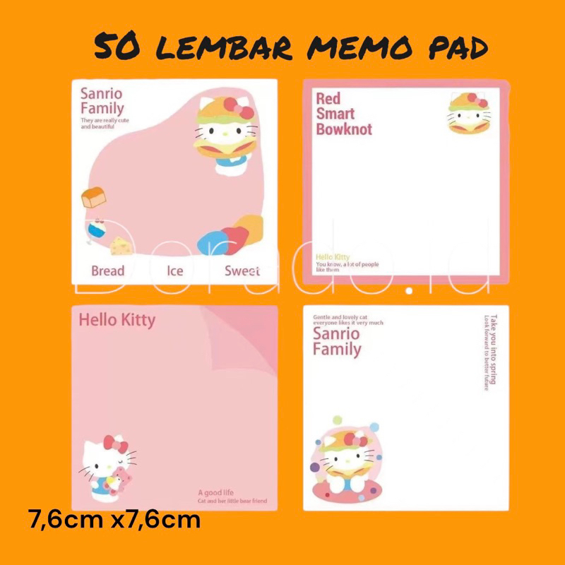 50 Lembar Memo Pad motif kartun