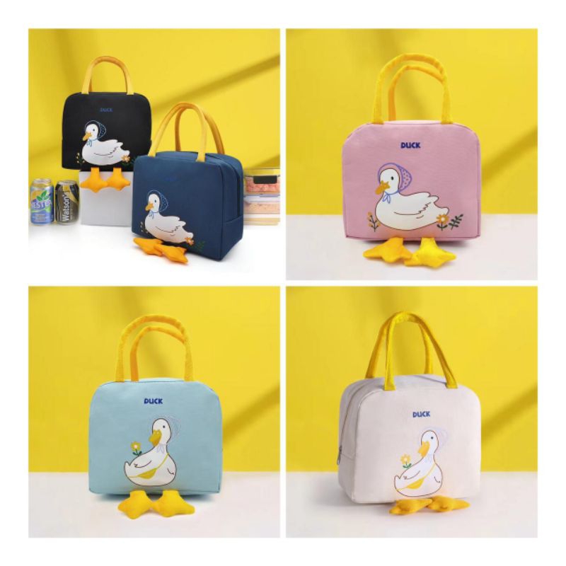 LUNCH BAG DUCK TAS BEKAL WATERPROOF MOTIF BEBEK