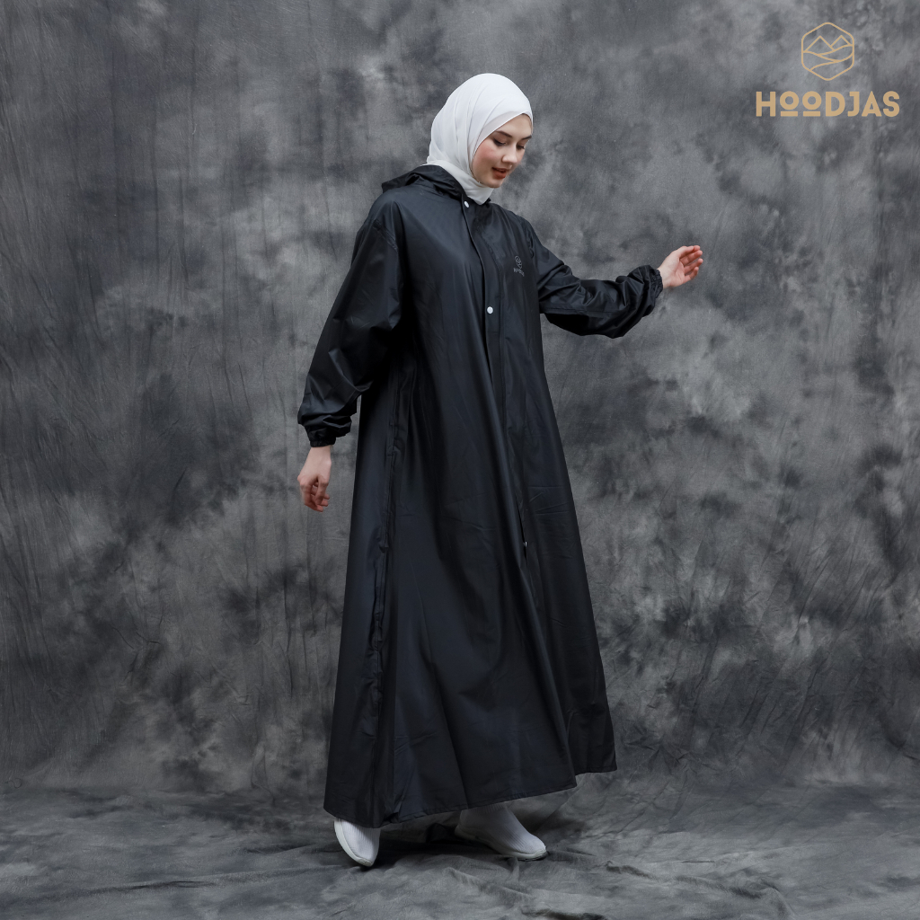 HOODJAS Jas Hujan Gamis / Jas Hujan Hijab / Jas Hujan Dewasa Wanita Muslimah / Jas Hujan Rok