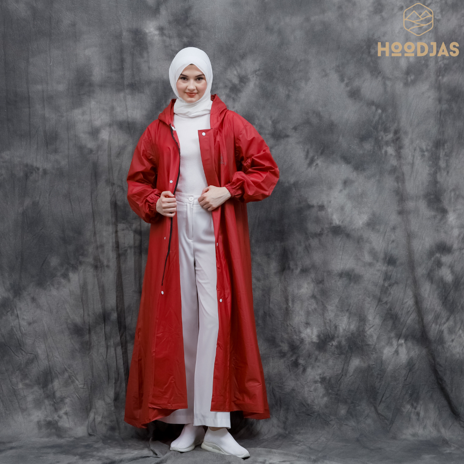 HOODJAS Jas Hujan Model Gamis Simple Muslimah Waterproof