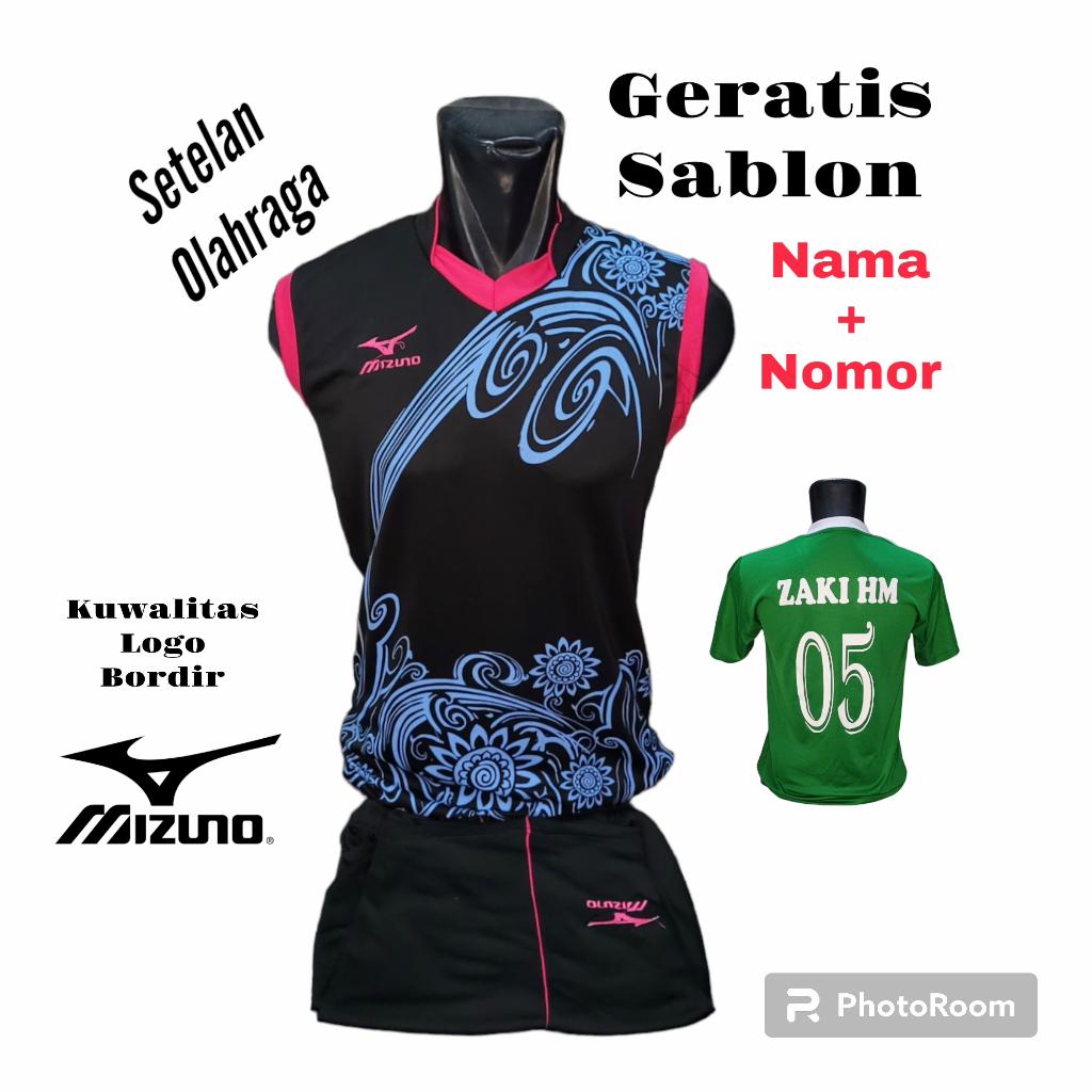 Setelan singlet baju olahraga voli tenis bulutangkis badminton
