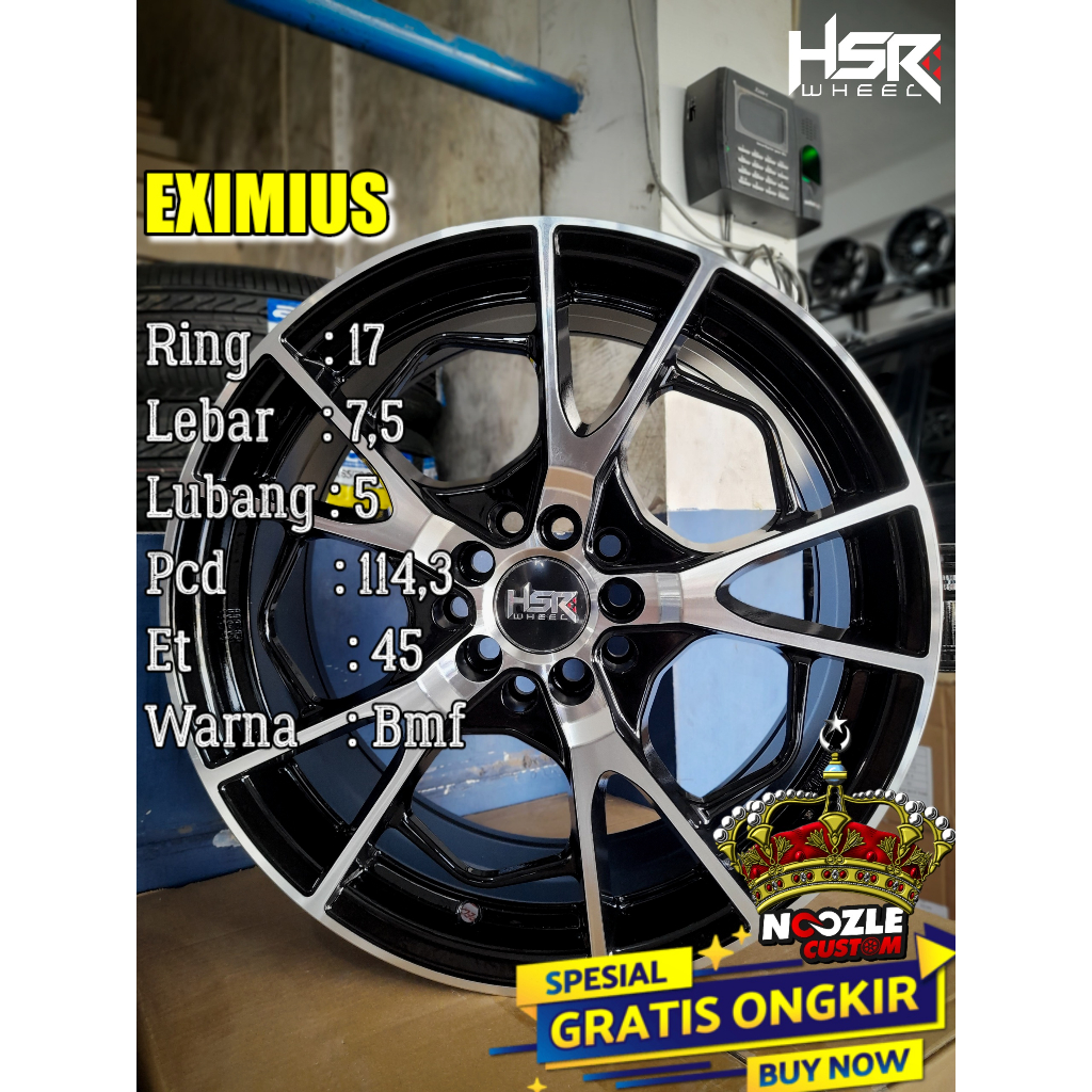 VELG MOBIL LUBANG 5 HSR TYPE EXIMIUS PELEK MOBIL REBORN HRV RING 17