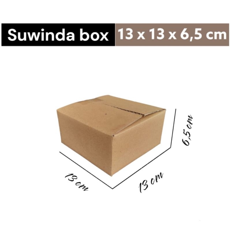 

Kardus karton uk. 13x13x6 cm Kotak Box ST single wall untuk packing Souvenir -dll