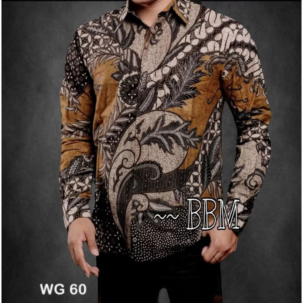 KEMEJA BATIK PRIA LENGAN PANJANG SIZE M L XL XXL BSWART batik HRB026