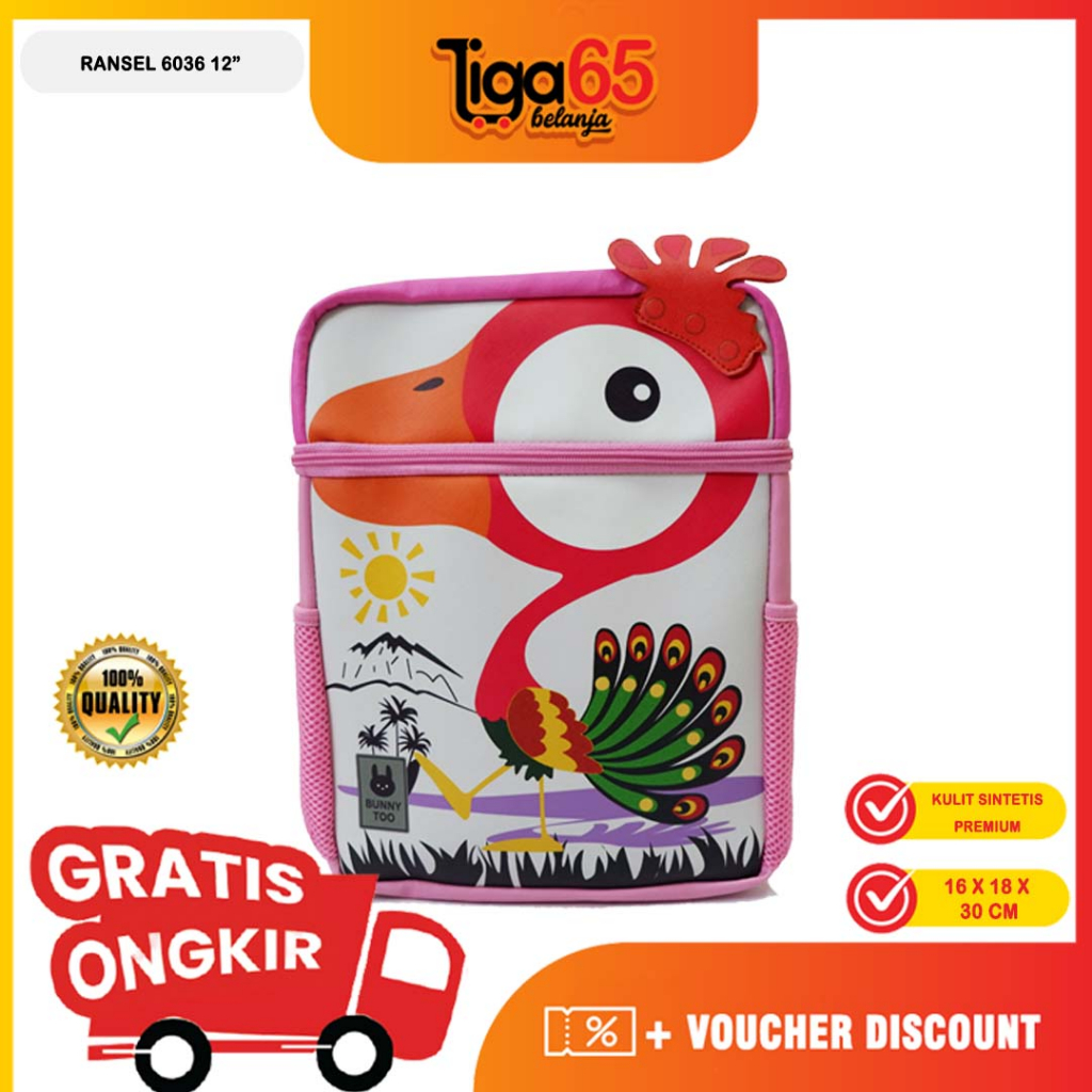 365 Tas Anak / Ransel Anak Sekolah / Ransel PAUD Motif / Tas Anak Motif Karakter / Tas Anak Laki Laki / Tas Anak Perempuan 6036 12&quot;