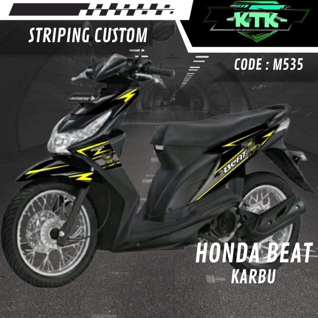 Lis Stiker Striping Honda Beat Karbu Lawas Old Lama M535 List Sticker Aksesoris  Variasi Modifikasi 
