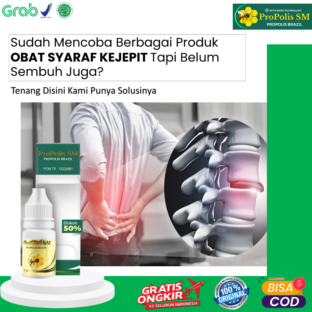 Obat Herbal Syaraf Kejepit ,Urat saraf Kejepit Kaki Kebas Kesemutan Pegal Pegal PROPOLIS SM BRAZIL -