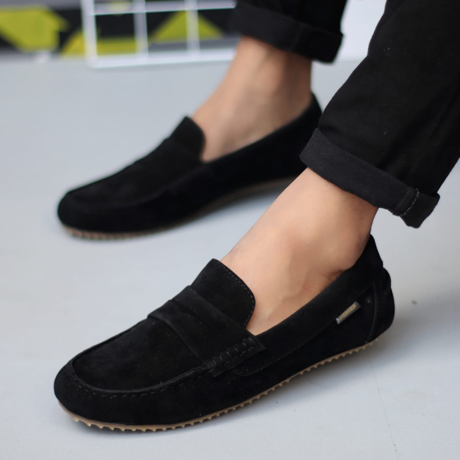 Sepatu Slip-on Casual Hitam Kerja Pria Crafts Noah