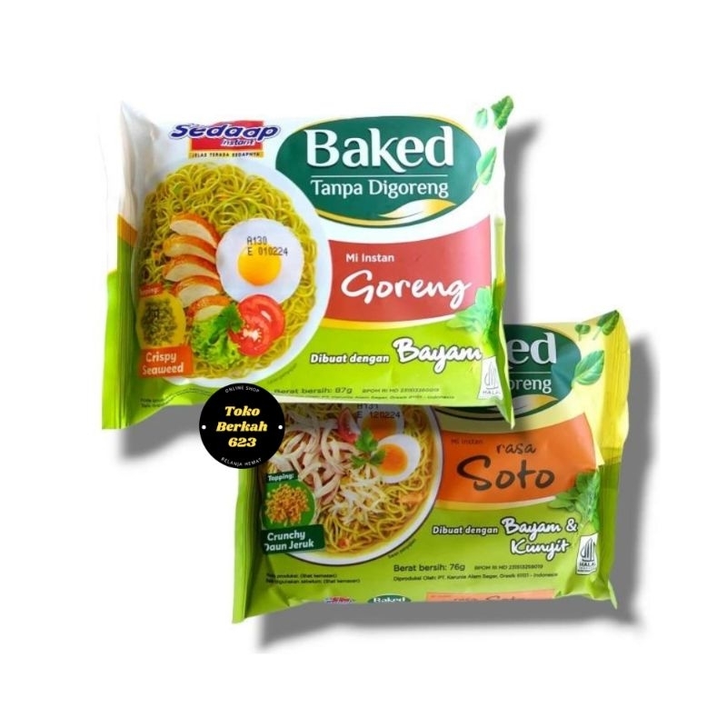 Mie Sedaap Baked Instan Rasa Soto &amp; Goreng