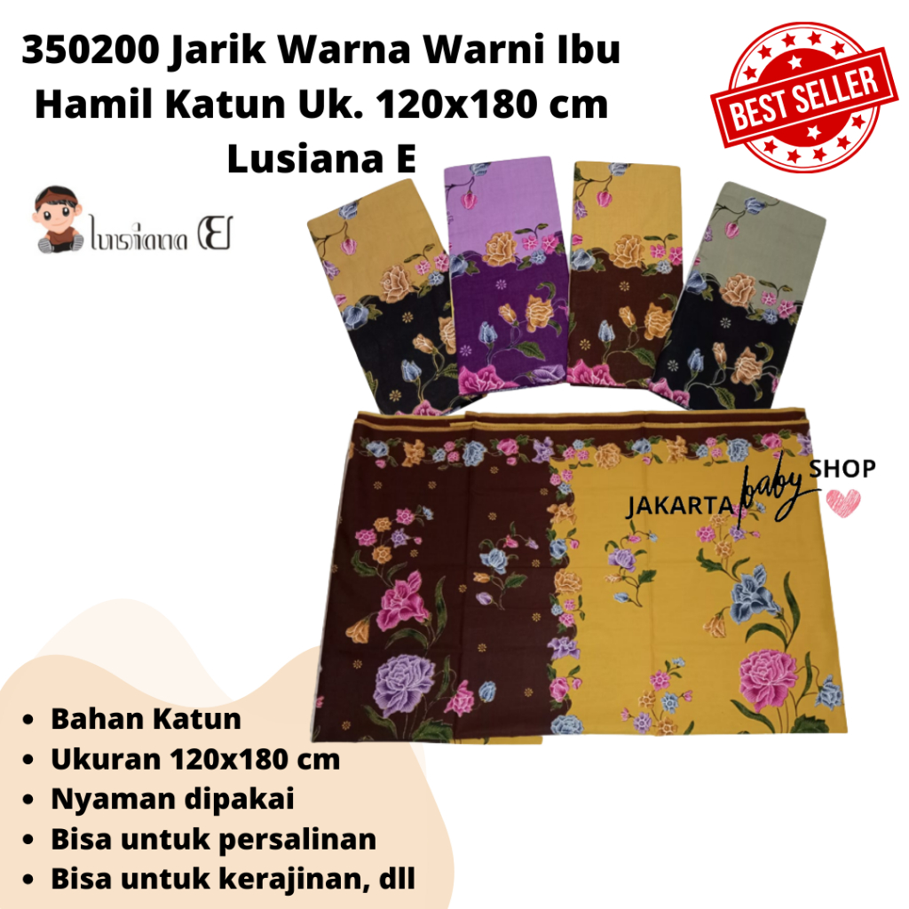 JARIK WARNA WARNI IBU HAMIL KATUN 120X180CM 350200