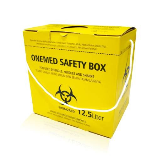 Safety Box 5 Liter Biohazard Onemed, Kotak Limbah Medis Infeksius Disposable