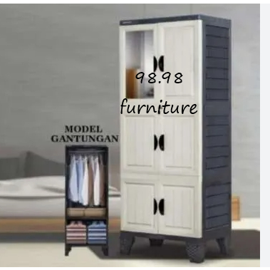 Napolly Lemari Pakaian Plastik 2 Pintu || Tipe BCBC-R21X.C2K Dan BCBC-G21X.CK || Medan