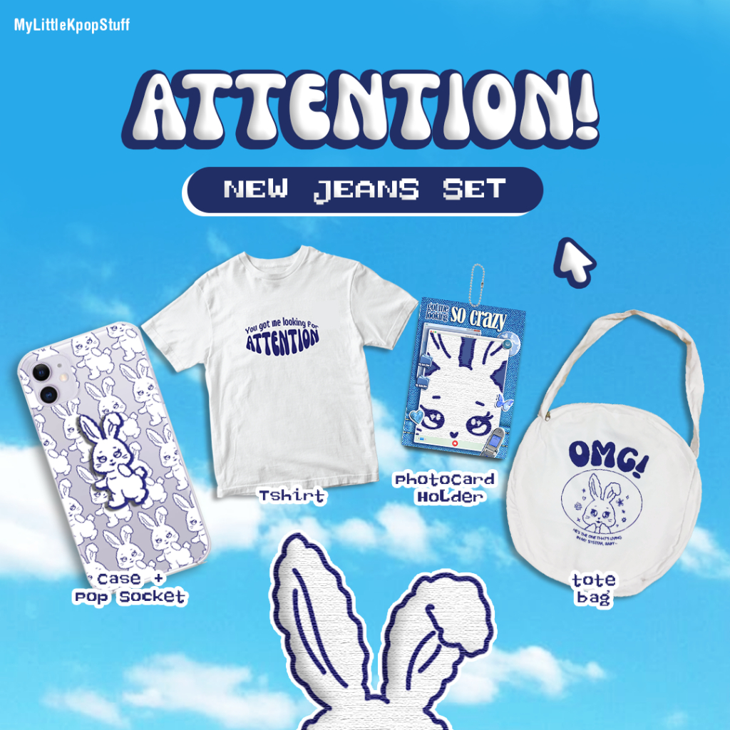 NEW JEANS tote bag, kaos, popsocket