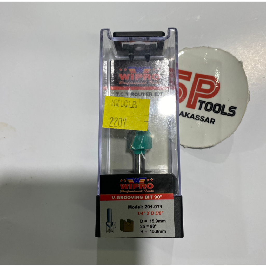 MATA ROUTER / ROTER ACP V GROOVING 1/4" X 16MM 5/8" 90 DERAJAT WIPRO