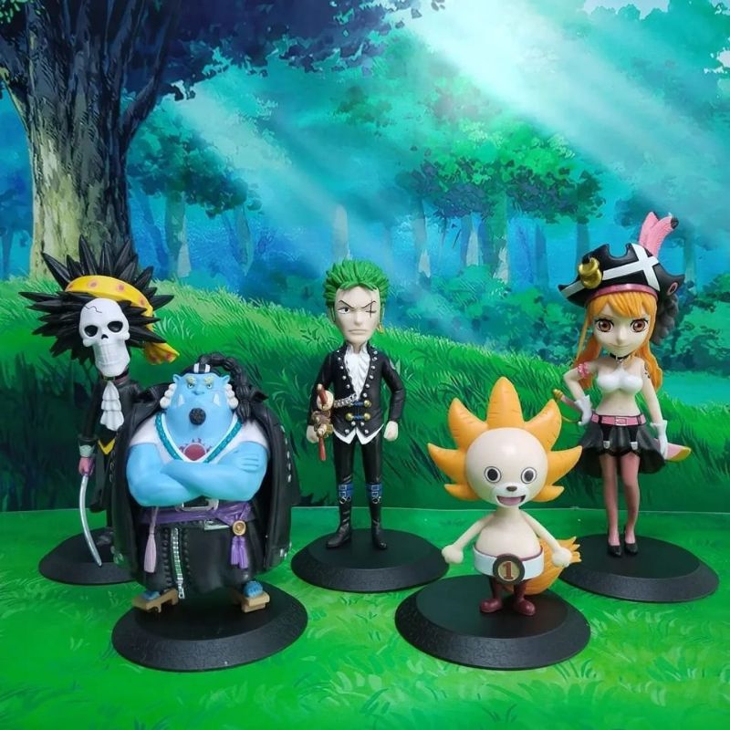 one piece wcf figure mainan one piece set 5pcs