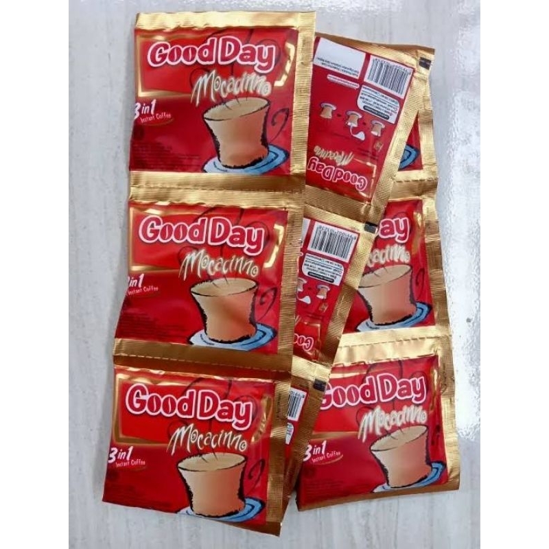 

Goodday moccachino kopi 1 renceng isi 10 sachet