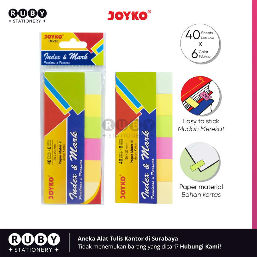 

RUBY STATIONERY Pembatas & Penanda IM-36 Joyko - Index & Mark