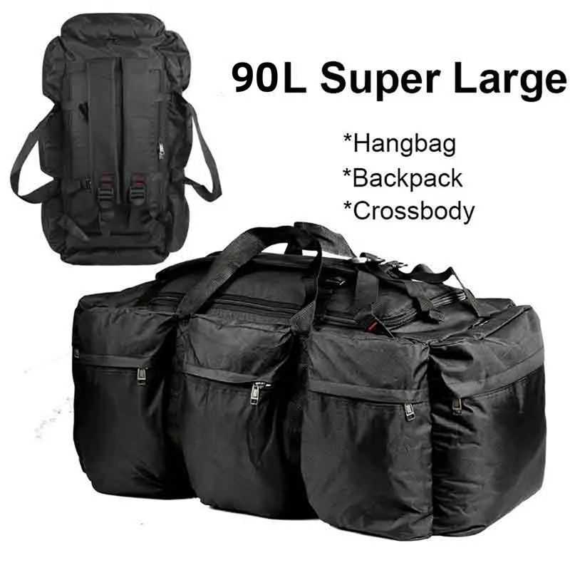 Tas ransel travel tactical hitam travel bag besar 3in1 jumbo 90L