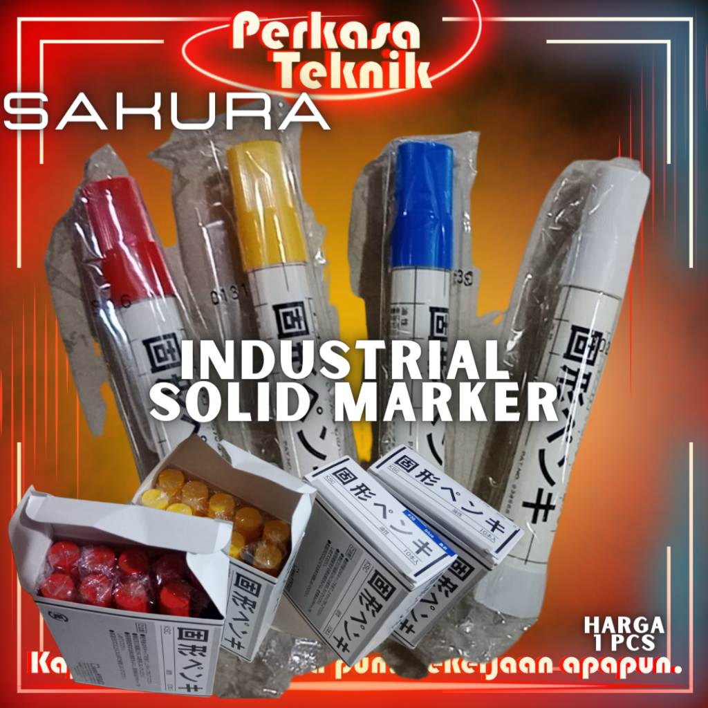 

SAKURA Industrial Solid Marker Japan Spidol Penanda Besi Kayu Karet