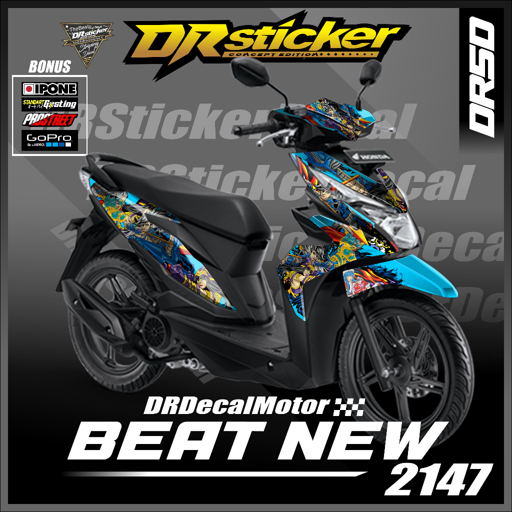 [READY] Sticker Decal Honda Beat FI sp Street Fullbody - Dekal Sticker Beat Street 2017-2019