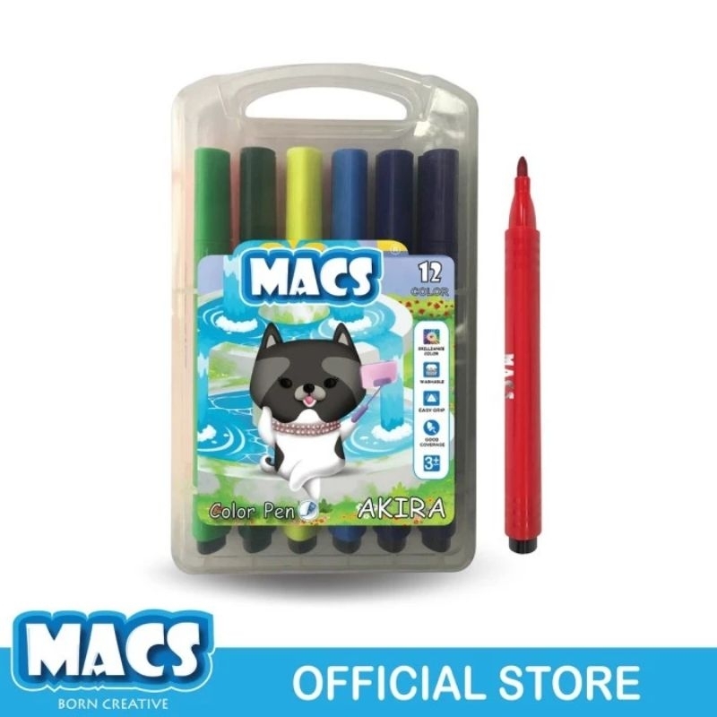 

Spidol Marker Macs Colour Pen 12 Warna