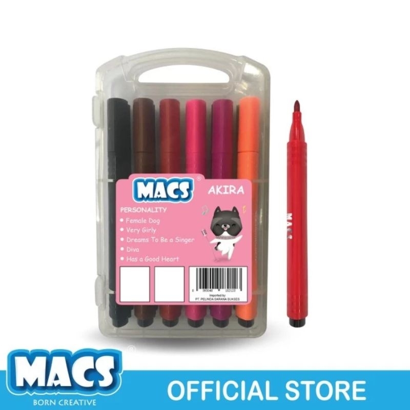 

Macs Colour Pen 12 Warna Spidol Marker - Paket Grosir