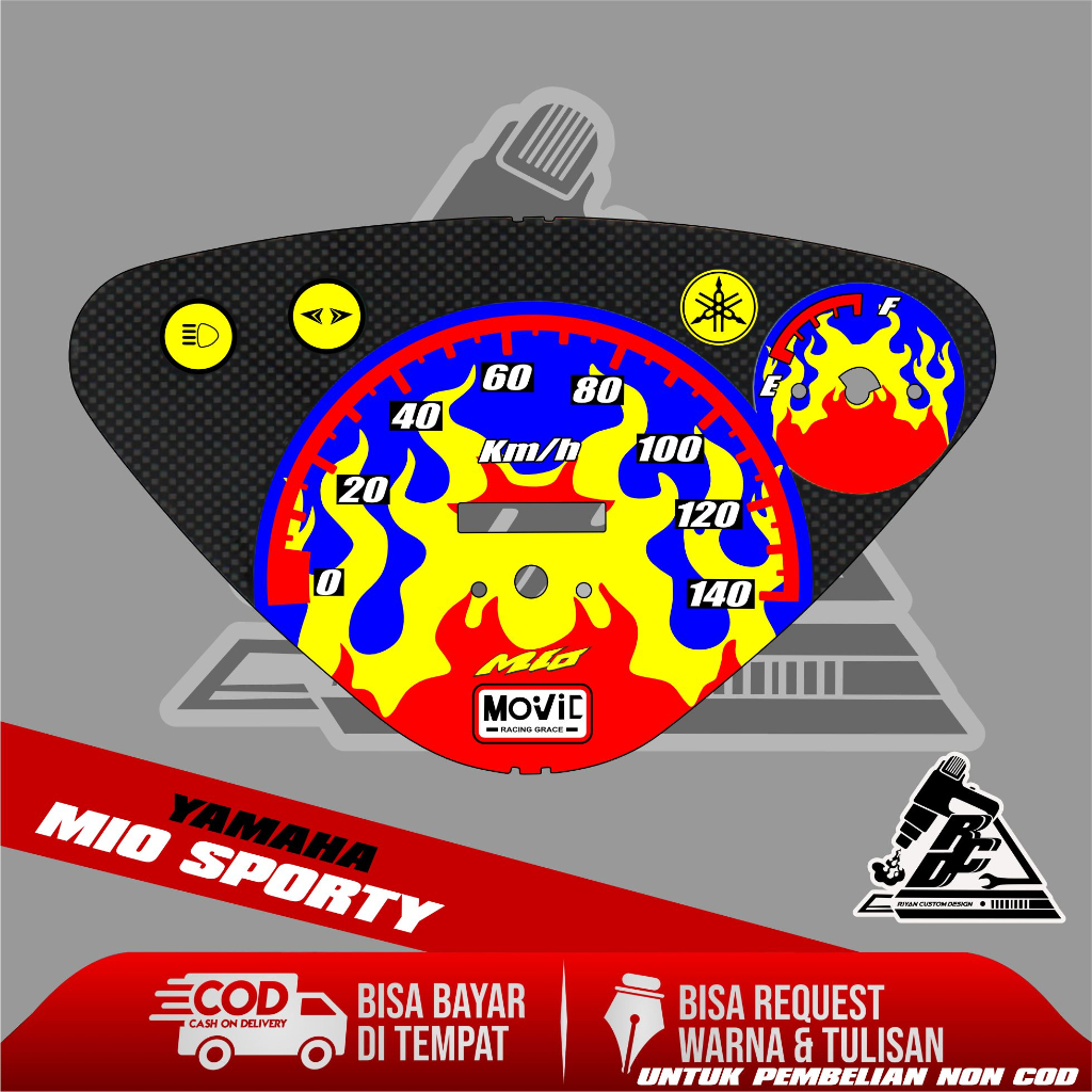 papan speedometer custom mio sporty panel spido meter custom mio sporty