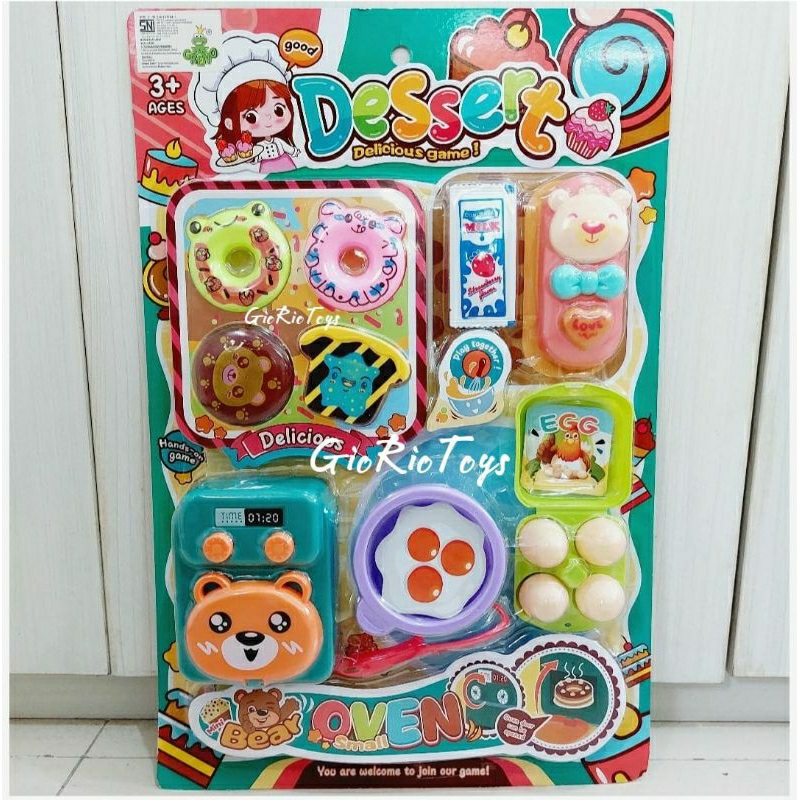 Mainan Dessert Delicious Game Small Oven Mainan Simulasi Anak Masak Masakan Cake Kue Donat