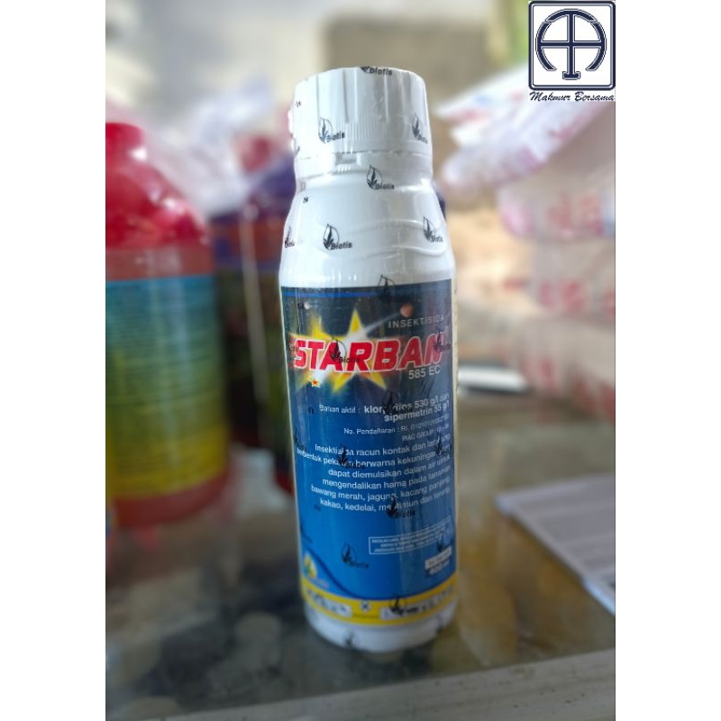 Insektisida Starban 585 EC 400 ml Klorpirifos Sipermetrin | Obat Hama Ulat Grayak Padi