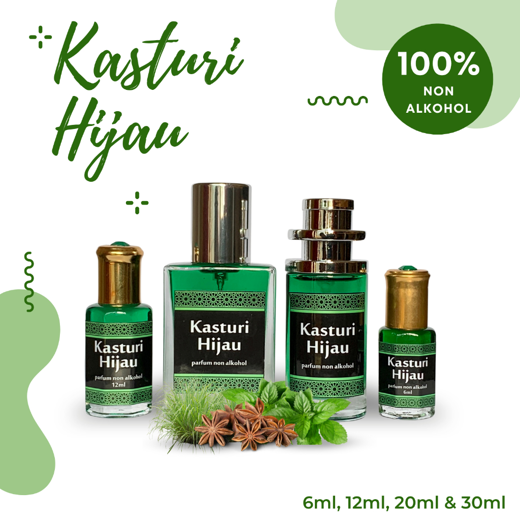 Parfum Kasturi Hijau Minyak Wangi Non Alkohol