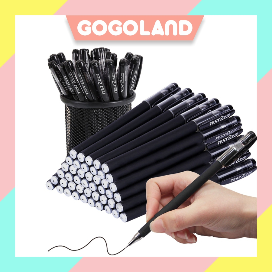 

⭐Gogoland⭐ Pena Polos Gel Hitam Pulpen Sekolah Kantor Import S082