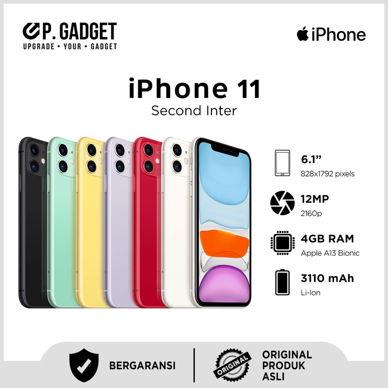 UP.GADGET - IPHONE 11 - 64GB &128GB (SECOND) PONTIANAK