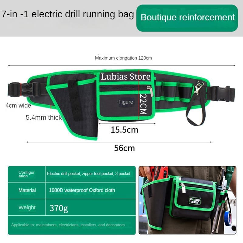 Tas Perkakas Bor Tas Penyimpanan Alat-alat Bangunan Lubias Store